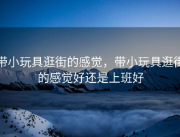 带小玩具逛街的感觉，带小玩具逛街的感觉好还是上班好