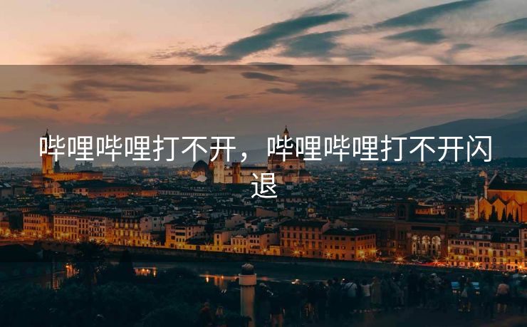 哔哩哔哩打不开，哔哩哔哩打不开闪退