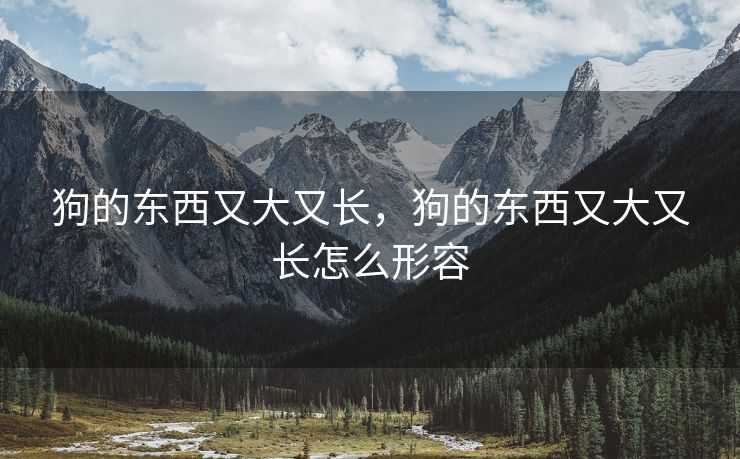 狗的东西又大又长，狗的东西又大又长怎么形容